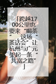 跨越1700公里也要来“喝茶”，这场“茶话会”让杭州与广元架起一条“共富之路”